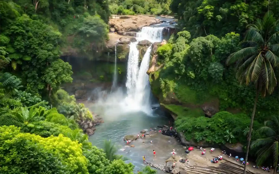 Tegenungan waterfall in the jungle near Ubud, Bali